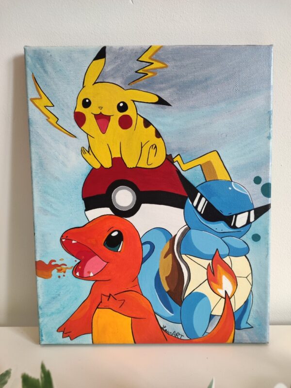 Toile "Pokémon" – Œuvre originale